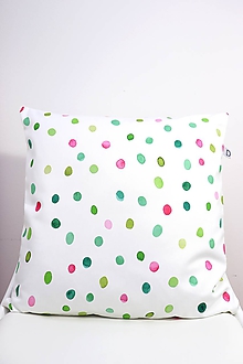 Úžitkový textil - DÚHA akvarelová obliečka - Zelená - 11094873_