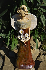 Dekorácie - anjel držiaci kvety - KALY - 11095602_