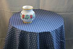 Úžitkový textil - Obrus. Vidiecký v modrosivej farebnosti. - 11096849_