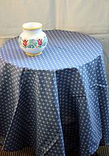 Úžitkový textil - Obrus. Vidiecký v modrosivej farebnosti. - 11096850_