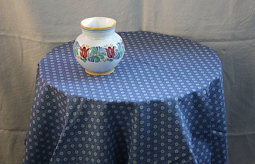 Úžitkový textil - Obrus. Vidiecký v modrosivej farebnosti. - 11096848_