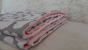 Detský textil - Minky deka 100 x 70 cm - 11100151_