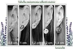 Náušnice - Živicové náušnice 1,4 cm - Vtáčiky (starobronz) - 11100765_