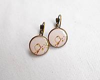 Náušnice - Živicové náušnice 1,4 cm - Vtáčiky (starobronz) - 11100769_