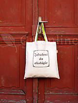 Nákupné tašky - Nákupná taška / Zabalené do ekológie / Ružičky - 11100571_