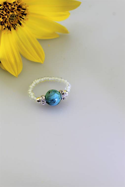 Prstene - tyrkys prsteň flexibilný - 11105066_