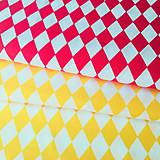 Textil - kosoštvorce, 100 % bavlna, šírka 160 cm (Žltá) - 11101899_