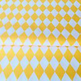 Textil - kosoštvorce, 100 % bavlna, šírka 160 cm (Žltá) - 11101909_