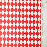 Textil - kosoštvorce, 100 % bavlna, šírka 160 cm (Červená) - 11101914_