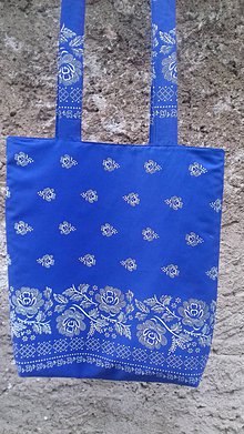 Nákupné tašky - Bavlnena taška s folklorným vzorom - 11103849_
