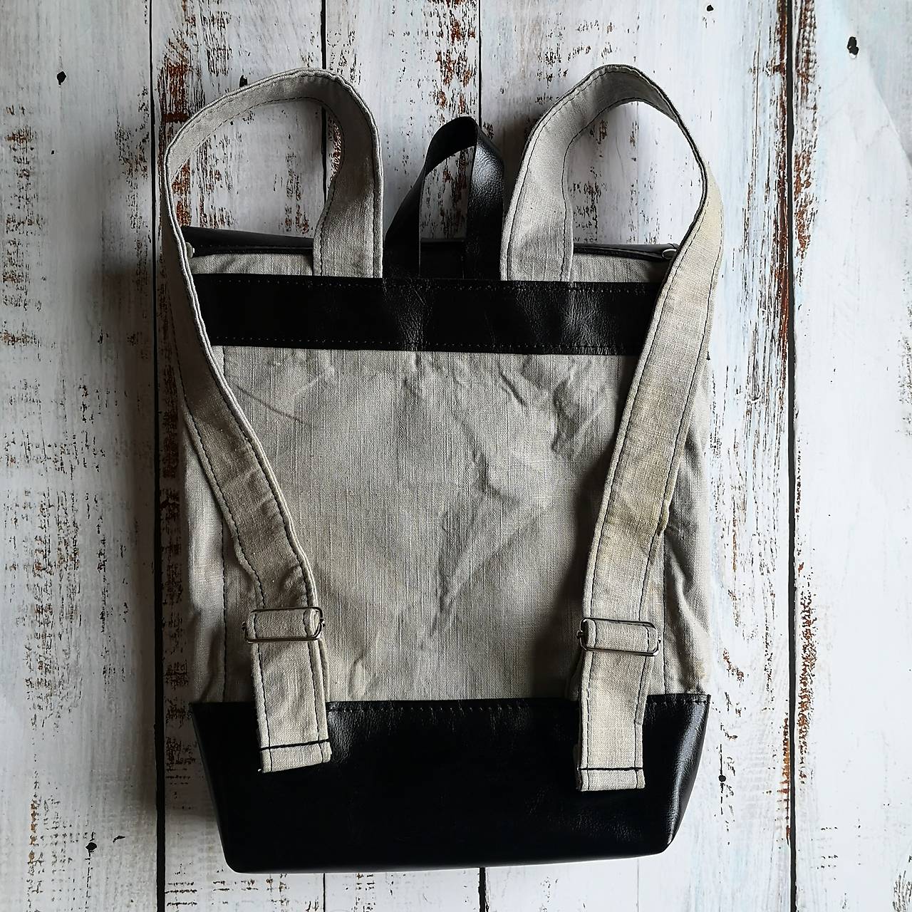 Textilno-kožený batoh Hugo (Čučoriedky)
