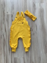 Detské oblečenie - Volánikové na traky- ostrá žltá - 11105181_
