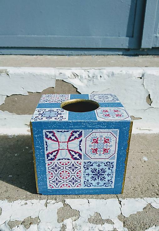 Box na vreckovky "Maroko Blue"
