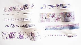 Papier - Washi páska " Violet " (A. 1,5cm x 3m) - 11112496_