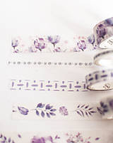 Papier - Washi páska " Violet " (A. 1,5cm x 3m) - 11112522_