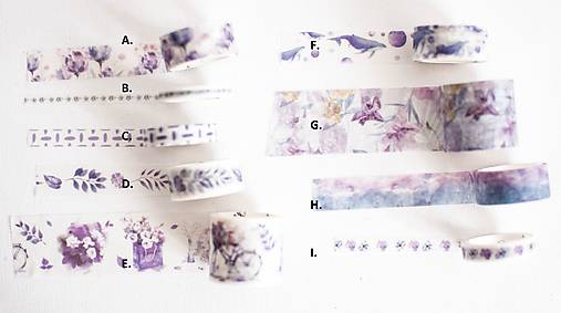 Washi páska " Violet " (A. 1,5cm x 3m)