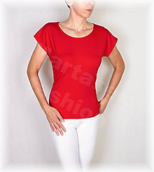 Topy, tričká, tielka - Triko vz.515(více barev) (Červená) - 11114998_