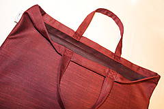 Nákupné tašky - veľká pevná nákupná taška (Zero Waste) (bordová) - 11119247_