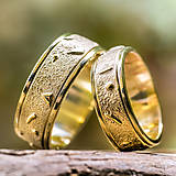 Prstene - Vesmírne obrúčky v zlate - 11120023_