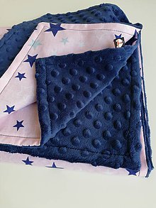 Detský textil - Deka minky hviezdy - 11121023_