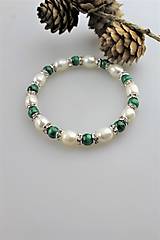 Náramky - malachit s perlou náramok luxusný - 11123804_