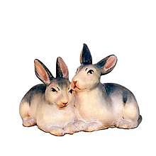 Dekorácie - Zvieratá pre betlehem - Zajace - Barokový - 11122515_
