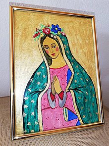 Obrazy - Panna Mária - obraz, akryl - 11124308_