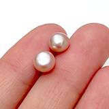 Náušnice - Freshwater Pearls Stainless Steel Stud Earrings / Puzetové náušnice so sladkovodnými perlami chirurgická oceľ /N0019 (č.3) - 11128004_