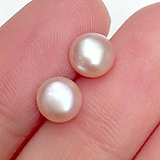 Náušnice - Freshwater Pearls Stainless Steel Stud Earrings / Puzetové náušnice so sladkovodnými perlami chirurgická oceľ /N0019 (č.3) - 11128005_