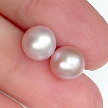 Náušnice - Freshwater Pearls Stainless Steel Stud Earrings / Puzetové náušnice so sladkovodnými perlami chirurgická oceľ /N0019 (č.5) - 11128118_