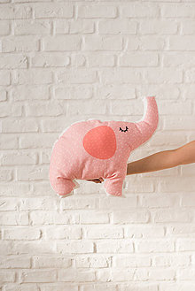 Detský textil - Ružový sloník - 11130084_