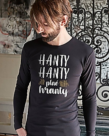 Pánske oblečenie - tričko s dlhým rukávom - hanty hanty - 11130885_