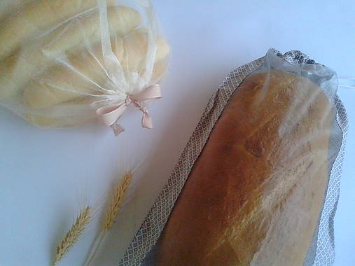  - Vrecúško na chlieb a pečivo - sivé (1kg chlieb) - 11132477_