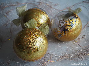 Dekorácie - ZLATÉ vianočné gule s 3D fotkou - 11133062_