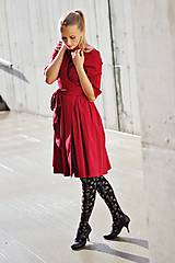 Šaty - Zavinovací šaty MONA, tmavší červená - 11136671_