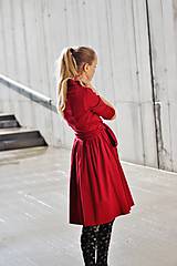 Šaty - Zavinovací šaty MONA, tmavší červená - 11136672_