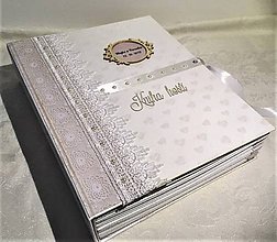 Papiernictvo - Album/ Veľká hrubá Kniha hostí biela - 11134161_