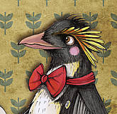 Grafika - Art deco s tučniakom. - 11134547_