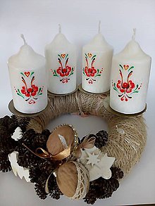 Sviečky - palmové adventné sviečky folklór - 11135844_