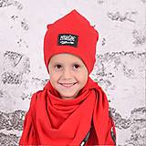 Detské čiapky - Jednostranná detská čiapka -  moonrise street crew red - 11137728_