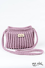 Kabelky - Háčkovaná taška ZARA, dusty pink - 11139520_