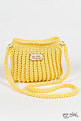Kabelky - Háčkovaná taška ZARA, lemon - 11139545_