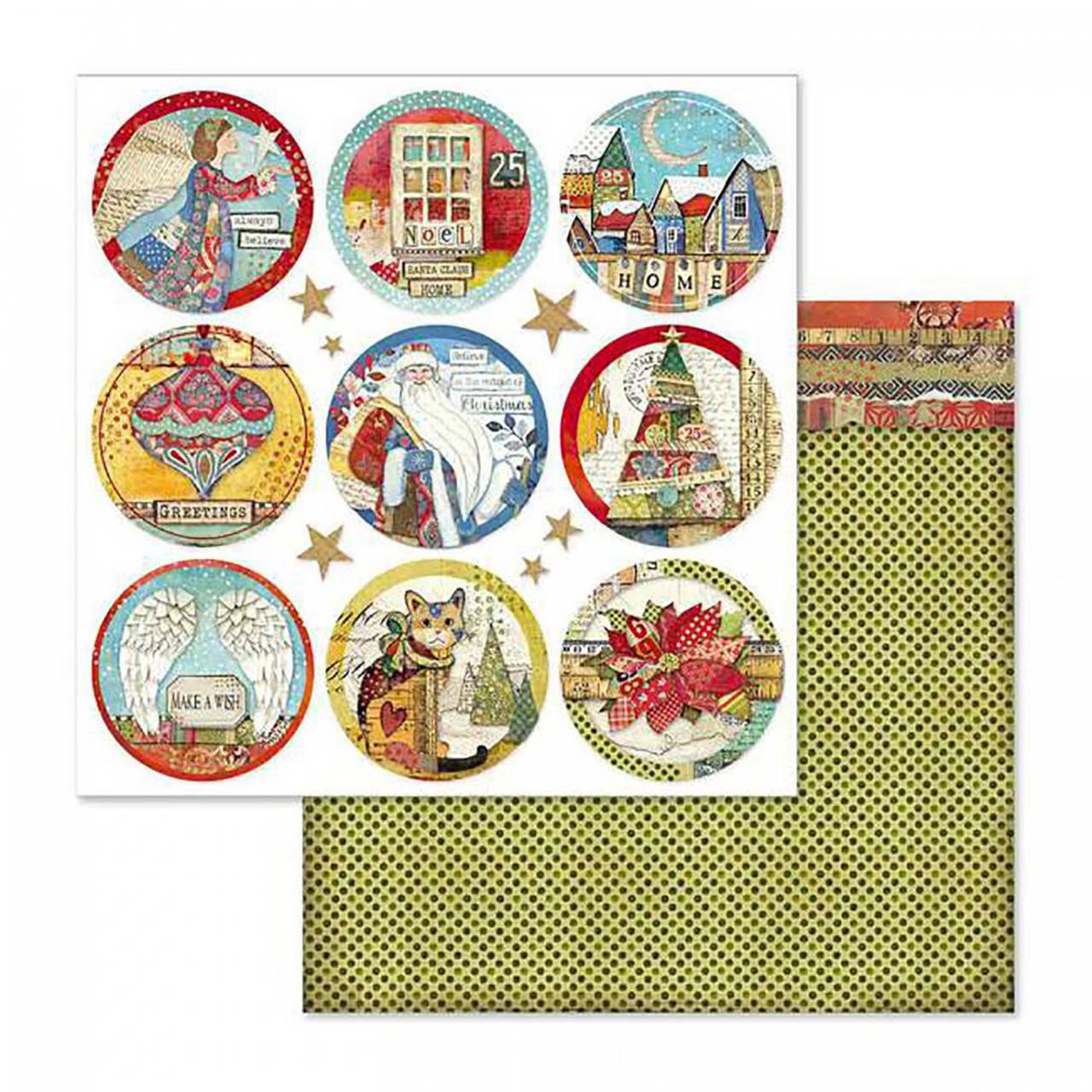 Obojstranný papier na scrapbooking, 30,5x30,5 cm (SBB637)