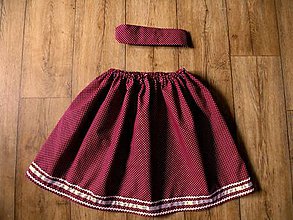 Detské oblečenie - Bodkovaná suknička bordová - 11143776_