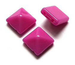 Korálky - Darček - korálky pyramídky (10 ks) (fialová) - 11141804_
