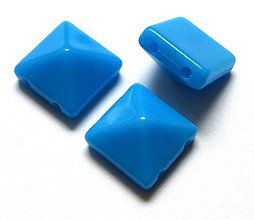 Korálky - Darček - korálky pyramídky (10 ks) (modrá) - 11141806_