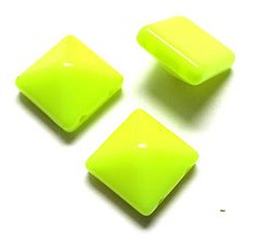 Korálky - Darček - korálky pyramídky (10 ks) (žltá) - 11141809_