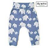 Detské oblečenie - !! VÝPREDAJ !! Bio detské nohavice so sloníkom - 11142789_
