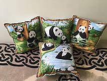 Úžitkový textil - Set vankúšov Panda - 11150284_