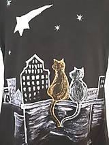 Topy, tričká, tielka - Tričko malované Noc ve městě - 11150573_